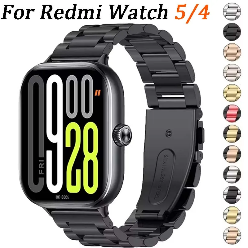 Metal Stainless Steel Strap For Redmi Watch 5/4 Sports Bracelet Wristband For Xiaomi Band 9 Pro/Mi Band 8 Pro Belt Accessories