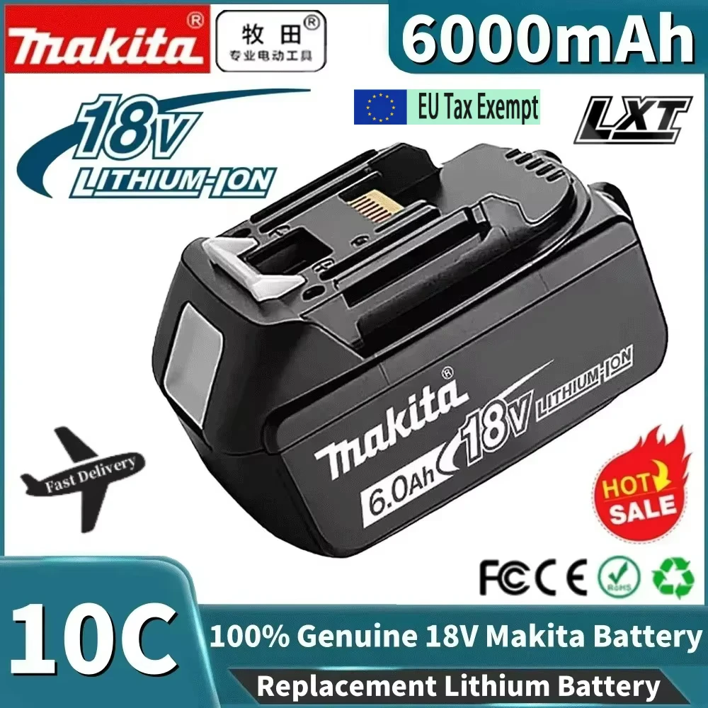 Image of 100% originaler Makita 18V 6.0Ah Akku, für Makita BL1830 BL1830B BL1840 BL1840B BL1850 BL1850B Elektrowerkzeug-Akku
