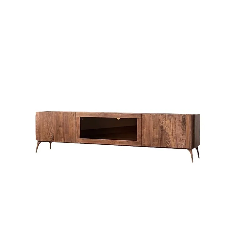 

Nordic style log North American black walnut locker TV cabinet Modern minimalist style restaurant floor cabinet