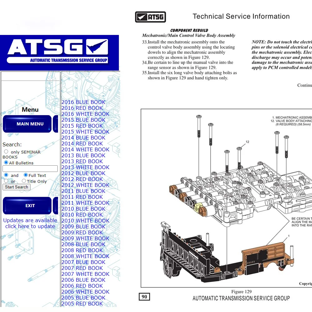 Car Repair Online Software ATSG2017 Auto Data Automatic Transmission Maintenance Group Repair Information ATSG