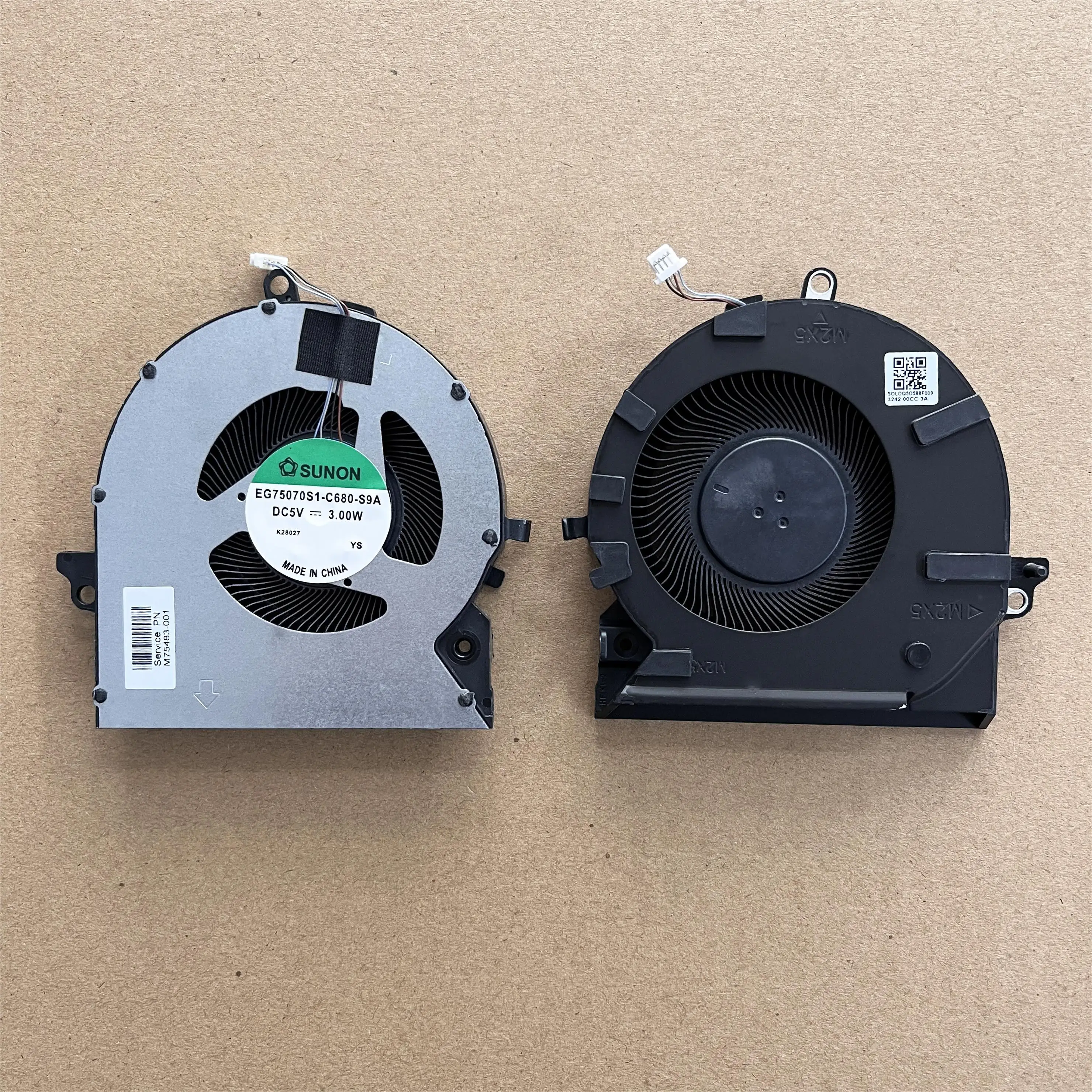CPU GPU Cooling Fan For HP Omen 16-B 16-C 16T-B 16T-C New Laptop Cooler Radiator Heat Sink M75483-001 M75485-001 DC 5V