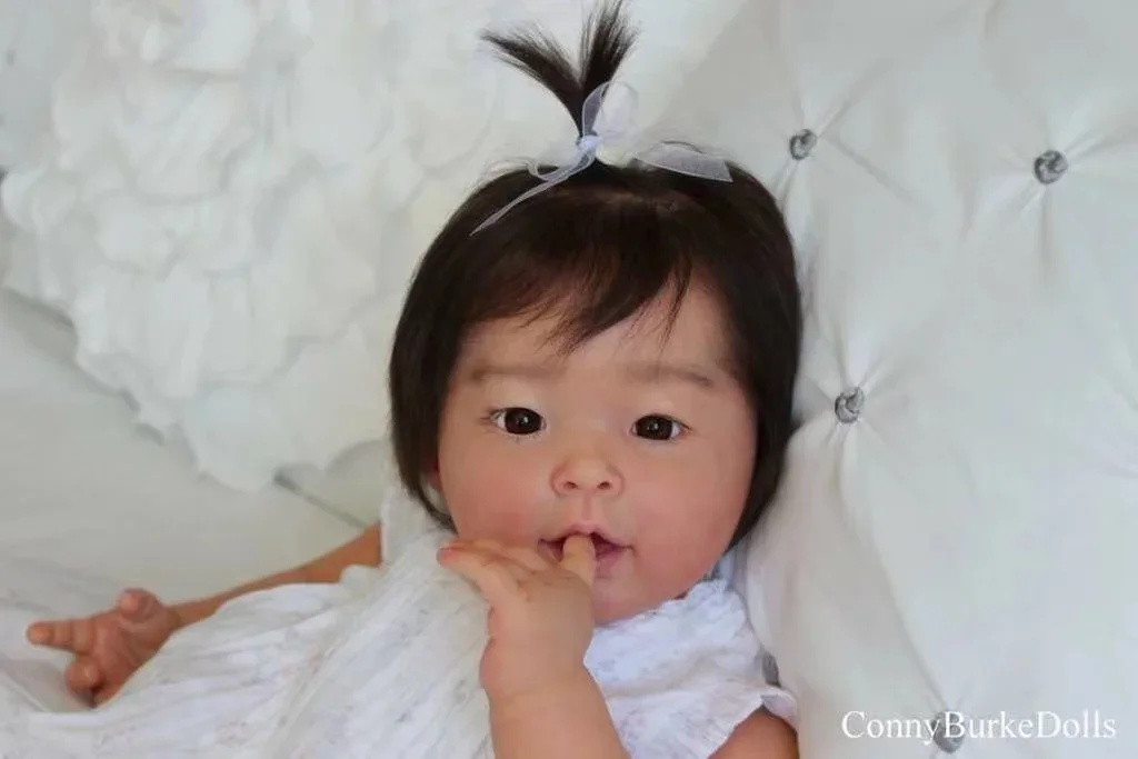w magazynie EGO 23''Bebe Reborn Doll Kit Mei Lien Niepomalowany zestaw Śliczna azjatycka twarz Noworodki Rozmiar