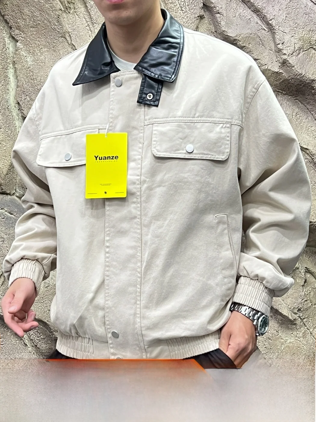Business Travel Series! Heavyweight Washed Cotton! Skin-friendly Breathable! Spring Autumn Men's Fashion Trim Jacket Coat Trend