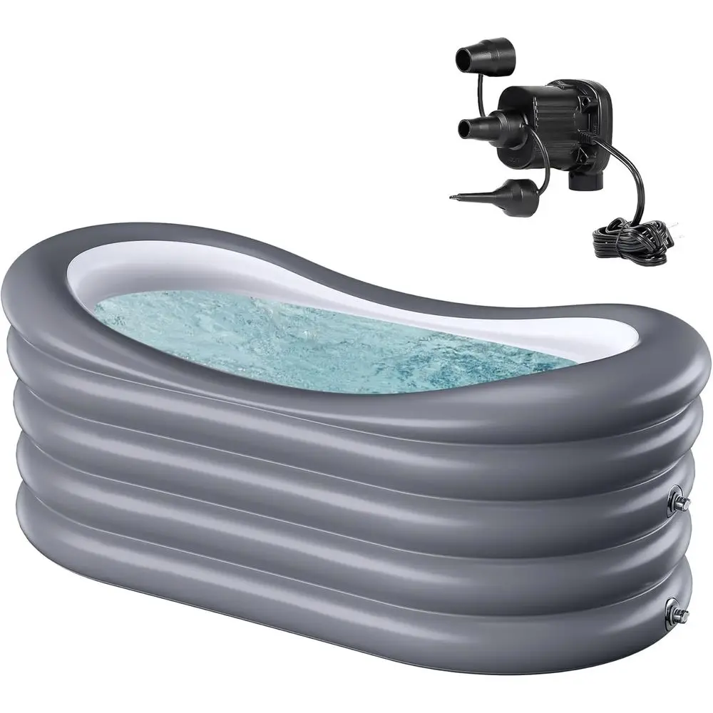 

Надувная ванна для взрослых — портативная складная спа-ванна с электрическим насосом, дизайн для горячей и ледяной ванны, складная для 1-2 человек,