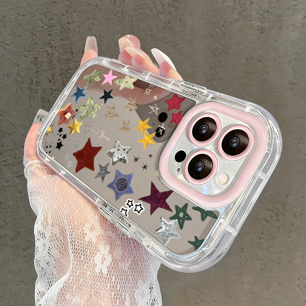 Stilvolle Handyhülle mit Blitzsymbol, Luftkissen und Spiegel für iPhone 16 15 14 13 Pro Max 17 12 11 Pro XR XS MAX 7 8 Plus INS Cover – Detail 11