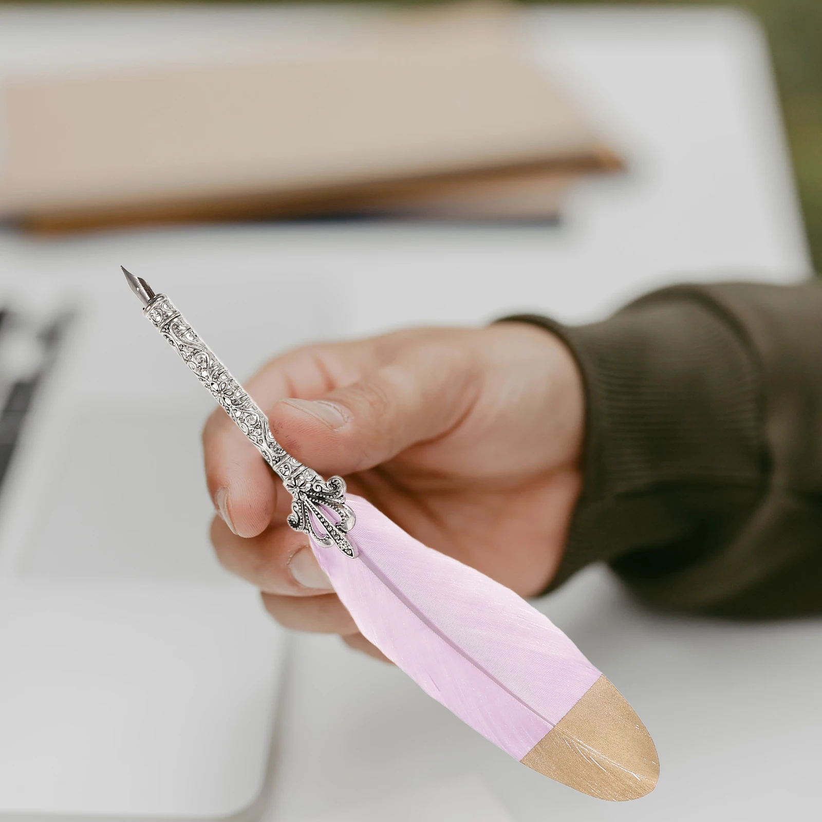 

1 комплект, 1 комплект, ретро-набор гусиных чернил, креативный фонтан для каллиграфии, винтажный дизайн, офисная декоративная ручка для письма, бизнес-подарок