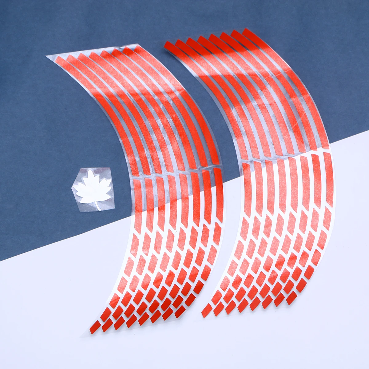 

Fit For 18 Inch Wheel Hub Strong Adhesive Waterproof Car Motorcycle Rim Decal Durable Colorful Decoration Strip Red Wheel