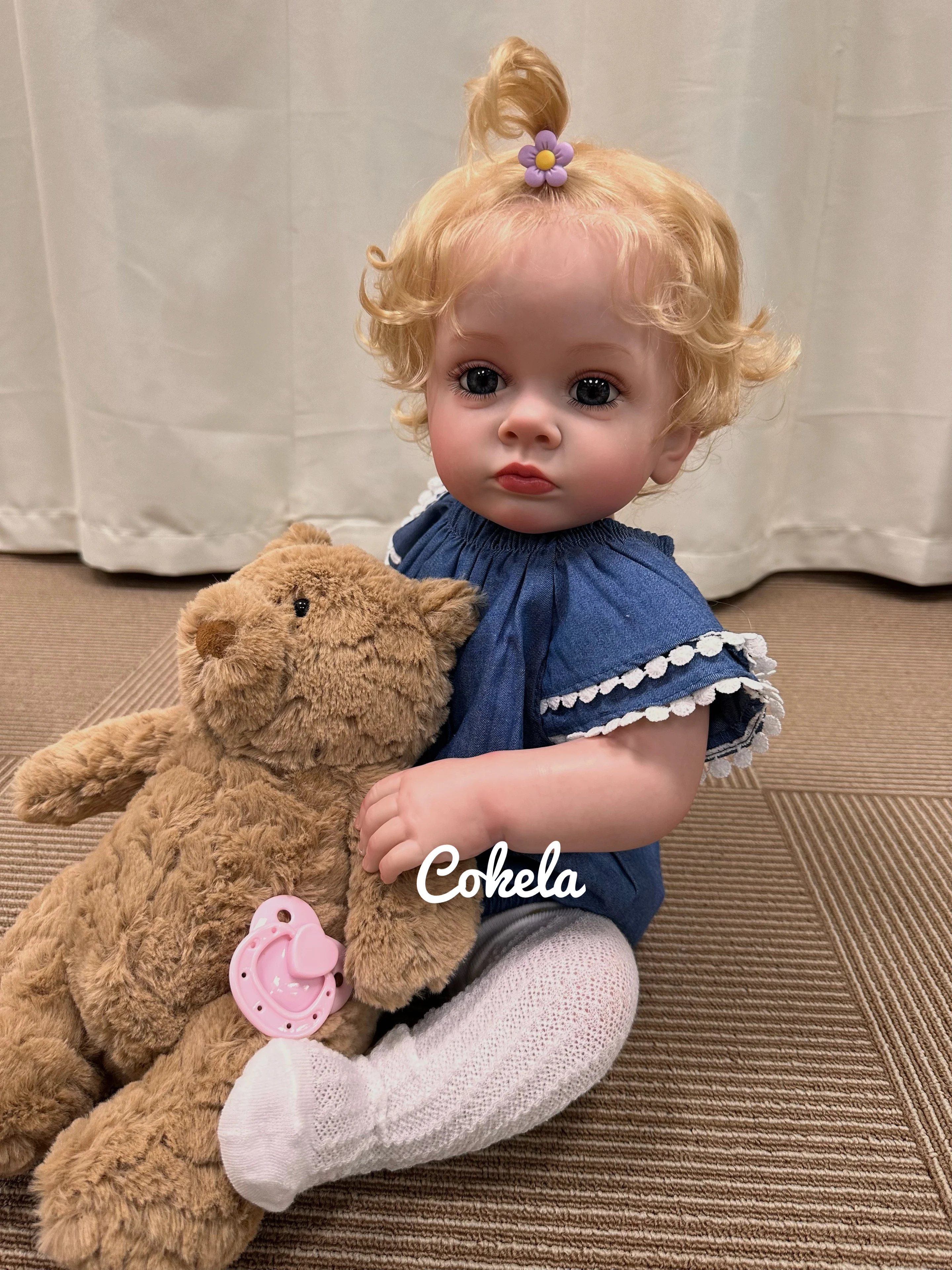 

Cokela 60 см/24 дюйма, реалистичная готовая виниловая ткань Bebe Reborn, кукла для тела мальчика, игрушка ручной работы Bettie для рождественского подарка