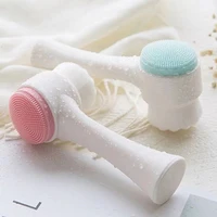 3D Double Side Face Washing Brush with OFT Fur Silica Instrument for Home Based Manual Face Clean and Pores Deep Cleanin 2
