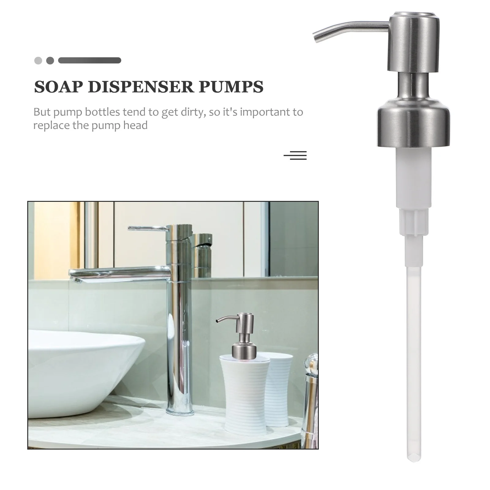 رؤوس المضخات الممتازة لموزعات الصابون السائل، رأس مضخة الزجاجة البديلة لتخزين مستحضرات التجميل ومضخات موزع الصابون #3