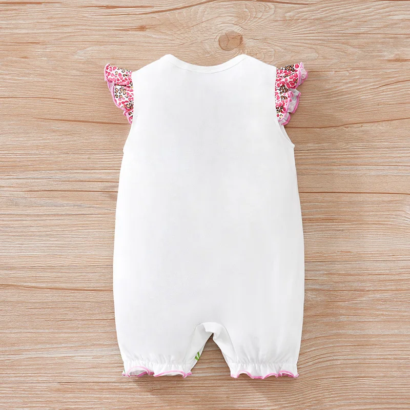 Newborn Baby Romper Pink deer print Baby girl clothes summer sleeveless One piece high quality For Toddler Outfits 0-18 months