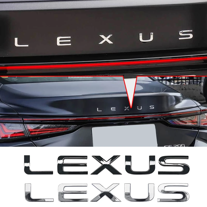 

3D-наклейки-эмблемы из АБС-пластика для заднего багажника Lexus: буквы, логотипы, значки для Lexus F SPORT, GX460, CT200h, IS250, ES 220D, IS200, Fsport, GS, GX