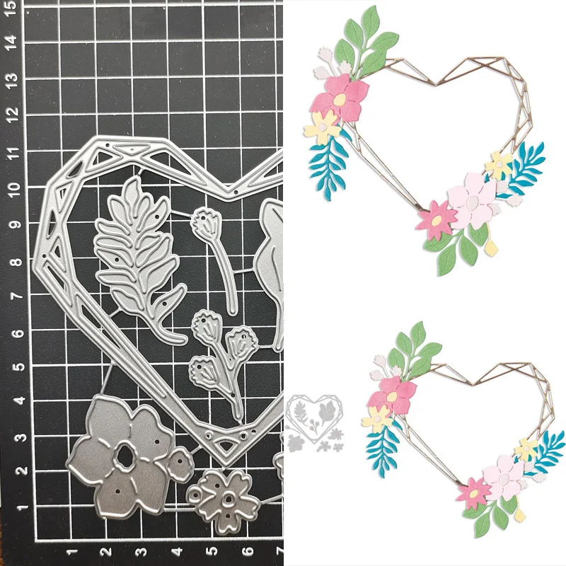 

Heart Flower Frame Metal Cutting Dies for DIY Scrapbooking Album Paper Cards Decorative Crafts Embossing Die Cuts