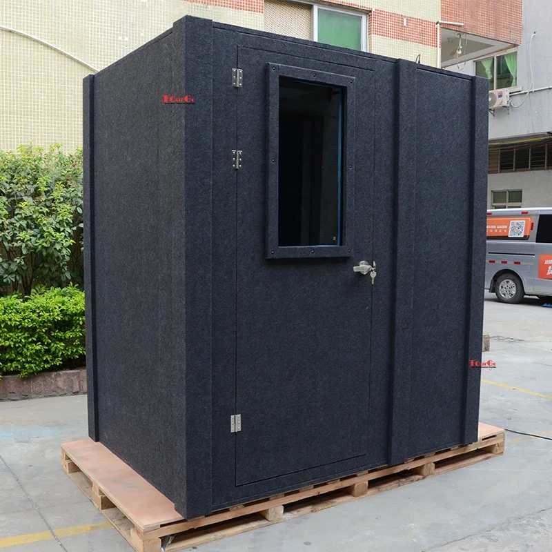 كشك عازل للصوت سهل التجميع محمول للتكبير/التسجيل