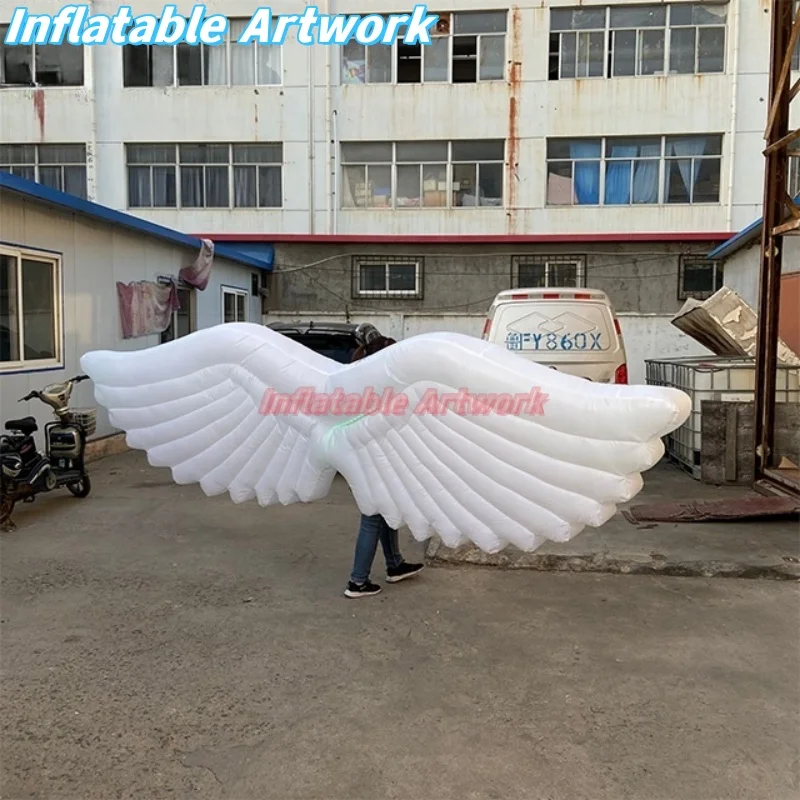 Custom Made Event Supplies 4 Meters Big Inflatable Wings Suit for DJ Parade Toys