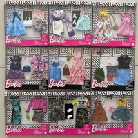 Authentic Barbie Doll Fashion Clothing Set For Girl Playtime Dress-Up Wardrobe Kids Realistic Doll Accessories Toy Birthday Gift