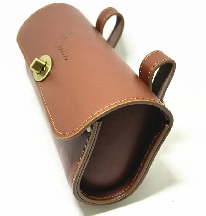KOSTENLOS - Fahrrad-Leder-Heckpaket 20 x 5,5 x 9 cm PU-Fahrradtaschen Retro-Fahrradträgerbündel Mountainbike-Fronttasche Reise Q1070 – Detail 4