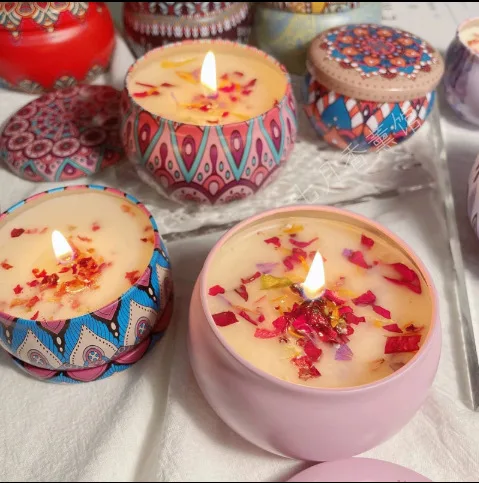 

NEW Dried Flower Scented Candles Gifts Fragrances Niche High-end Aromatherapy Air-purifying Home Decorations Souvenirs