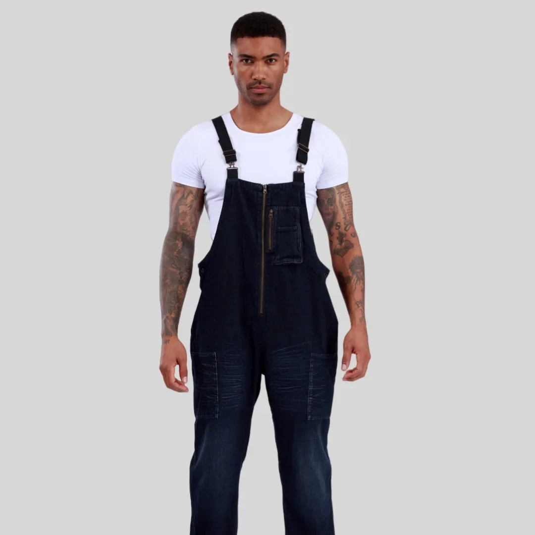 

Workwear American Retro Sea Deck Strap Pants Spring Straight Leg Wide Leg Set Denim Pants for Men