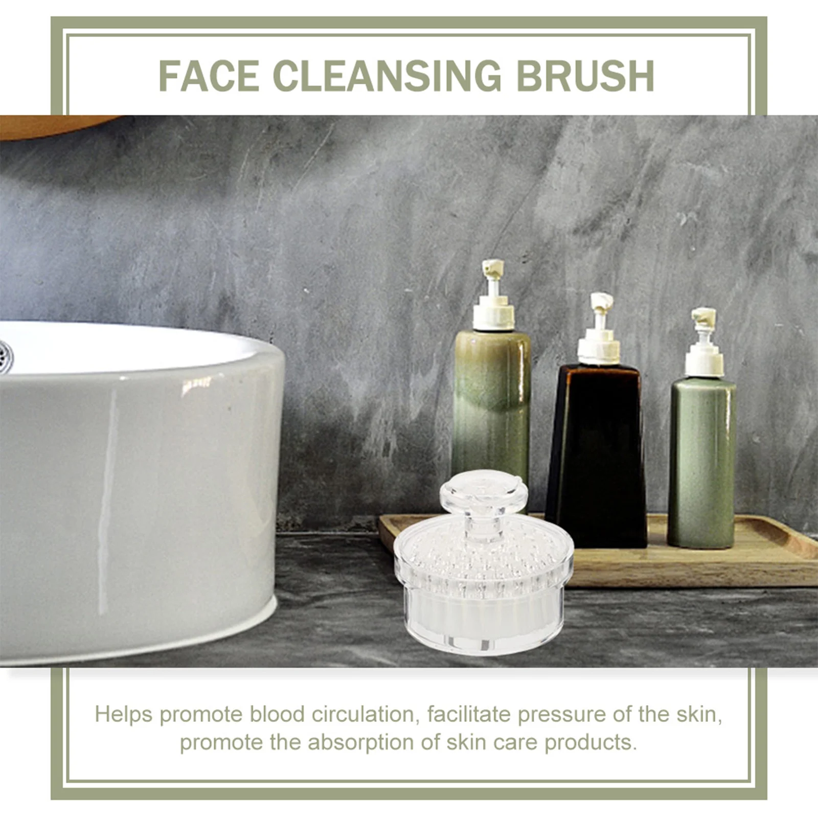 ポータブルフェイスクリーニングブラシ ソフト毛のフェイシャルブラシ 軽量防水ハンドヘルドフェイススクラバー ディープクリーンフェイシャルスキン