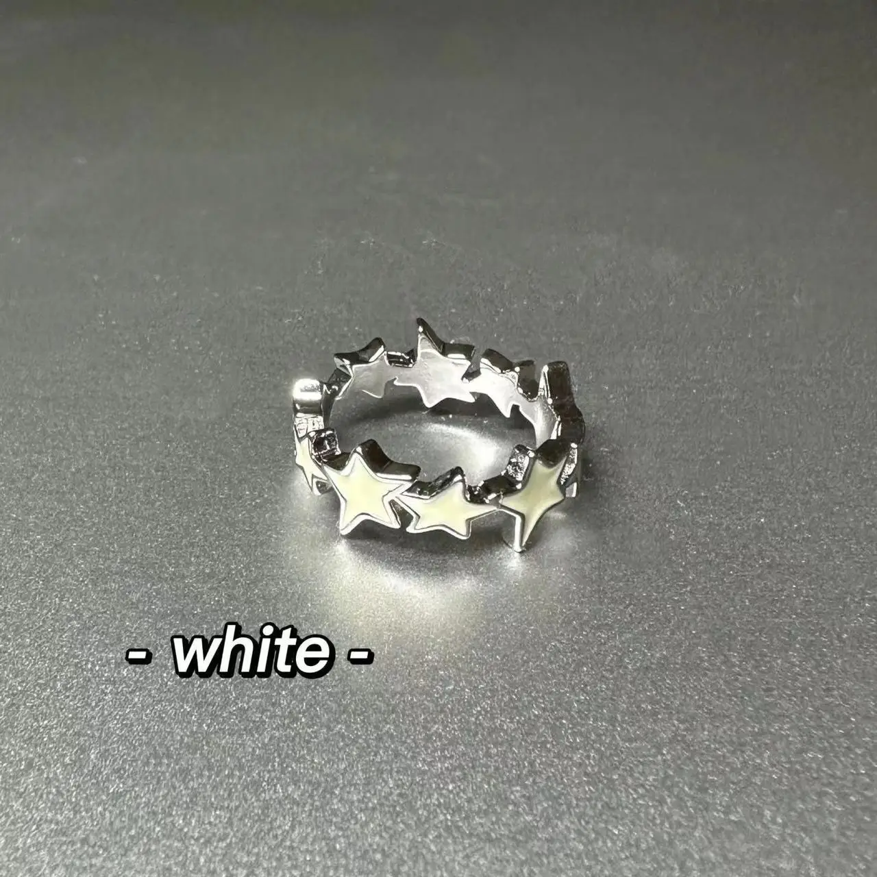 New Fashion Colorful Enamel Pink Star Rings for Women Girls Cool Sweet Y2K Blue Twisted Star Open Ring Party Gifts Jewelry image 6