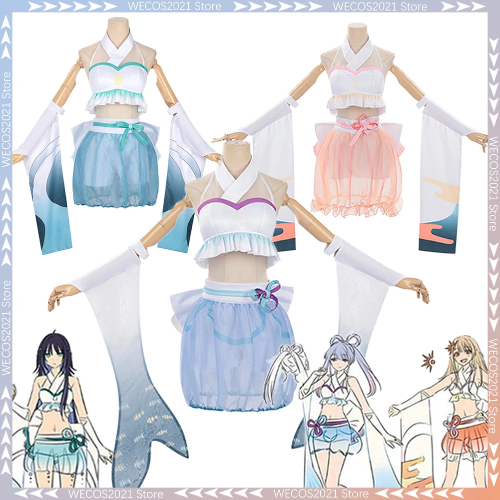 

Костюм для косплея Аниме Чу Кагуя Химе Ироха Сакайори, летняя одежда для женщин, наряд для Хэллоуина, женский костюм для ролевых игр, праздничное платье