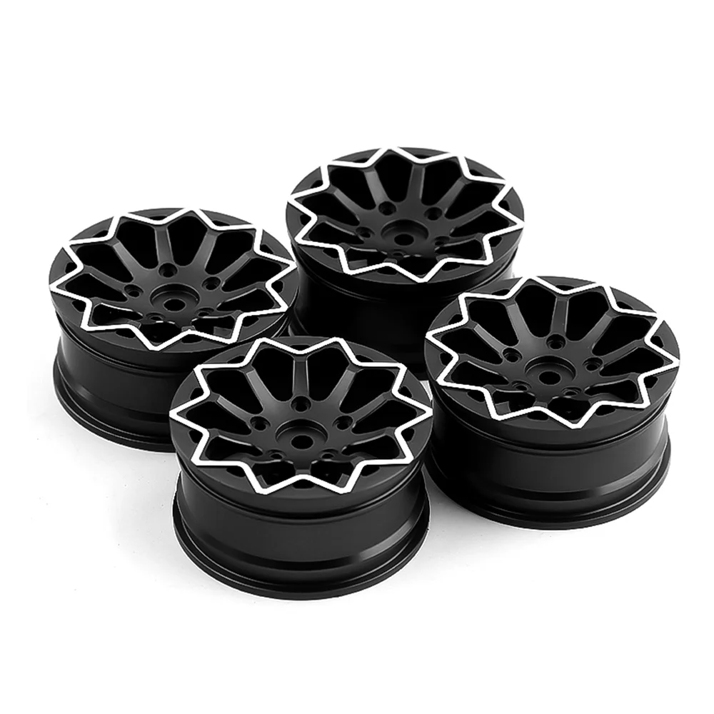 4Pcs Metal 10 Spoke 52MM Wheel Rim for 1/10 RC On-Road Drift Car Traxxas HSP Tamiya HPI Kyosho RedCat SAKURA Parts,B