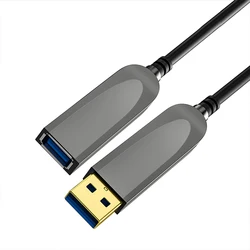 Alta Velocidade AOC Suporte Cabo De Extensão, Sinal De Fibra Óptica, Gigabit, USB 3.0, 5Gbps, Até 50m