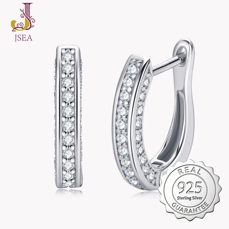 

1.2mm Moissanite Diamond 925 Sterling Silver Classic Fashion Jewelry Earrings Hoop Earrings for Women