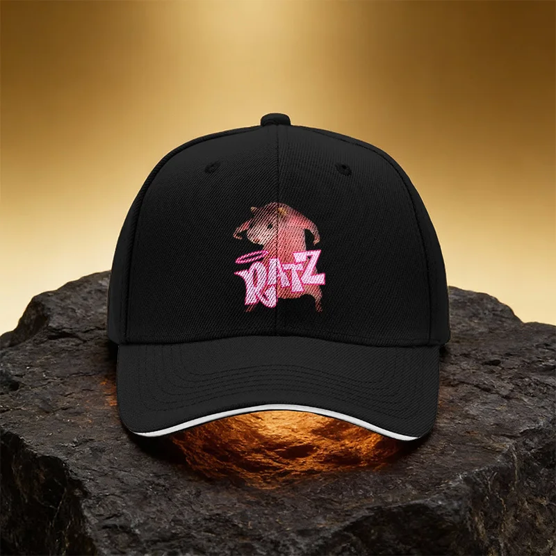 Pink Mouse Cartoon Pattern Hat, Unisex Printed Baseball Cap Sandwich Duckbill Cap Sports Hat Suitable for Daily Commute And Trav