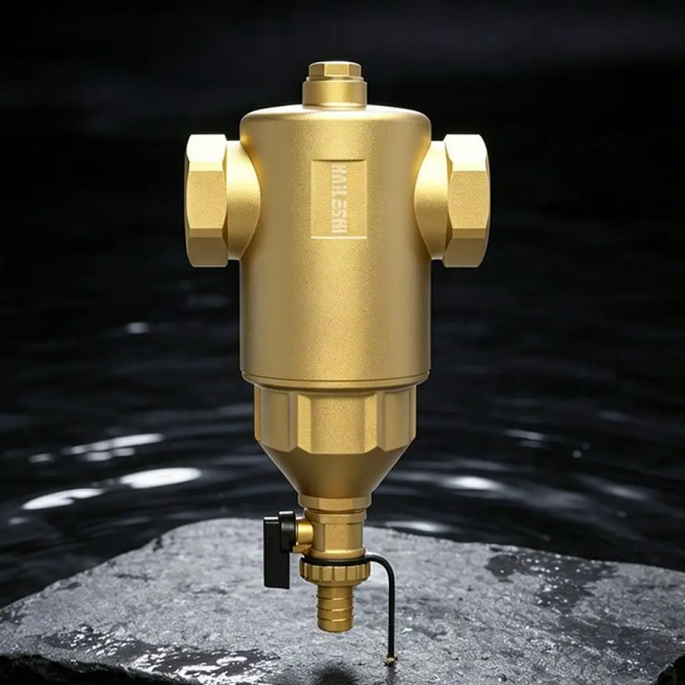 Heating Boiler Magnetic Dirt Separator Brass Filter Central Water Treatment Device Durable Household Heating System Maintenance
