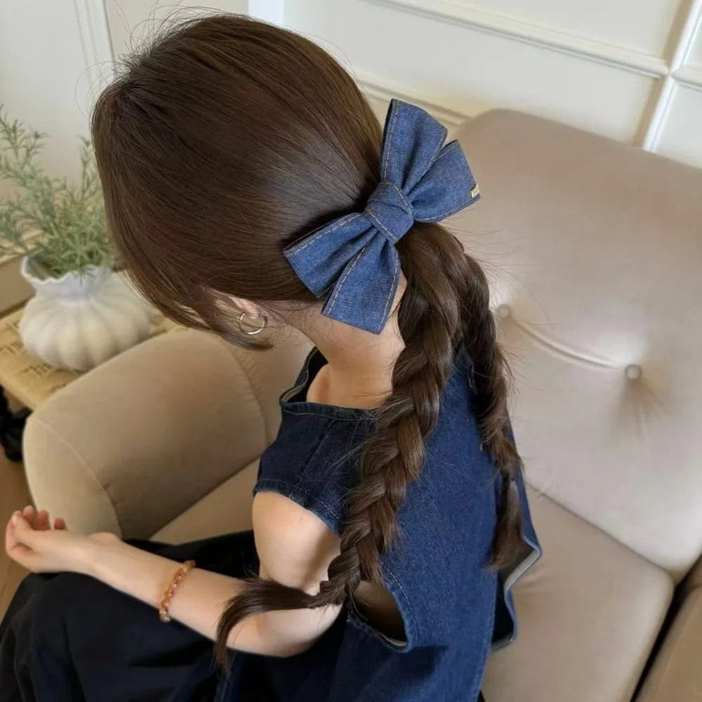 الكورية نمط كاوبوي القوس دبوس الشعر الصغيرة الذهب التسمية الحلو مشبك شعر اليدوية بلون القوس الشريط دبوس الشعر امرأة