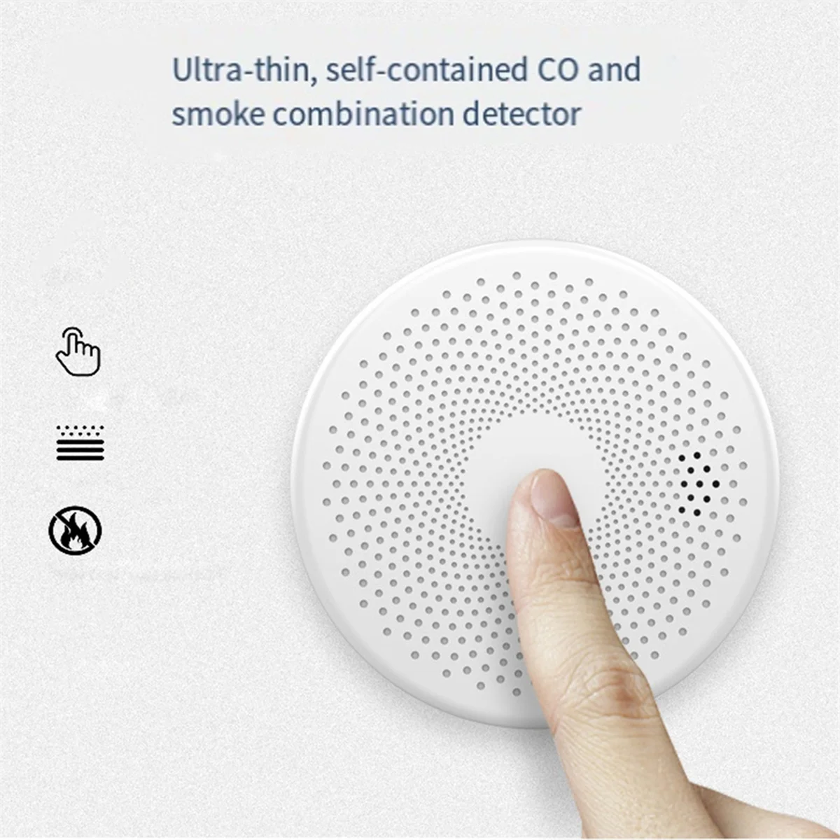 

Tuya WiFi Carbon Monoxide Smoke Detector 2-In-1 Smoke Sensor Smart Life APP Control Fire Alarm Security Protection