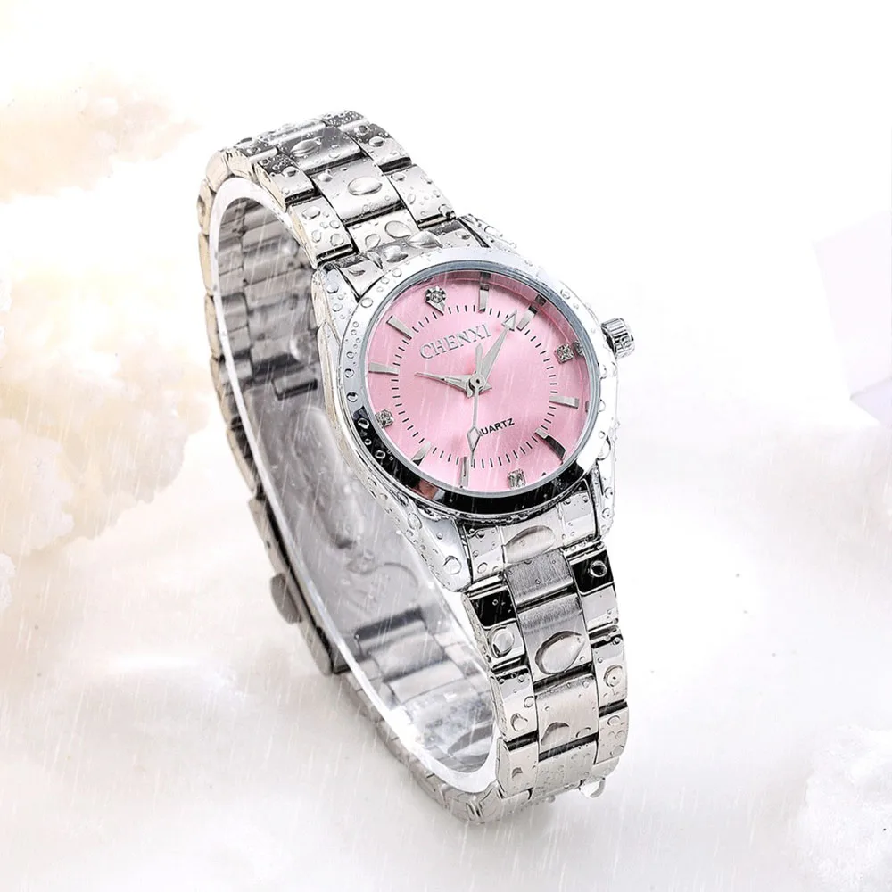 

Модные повседневные женские кварцевые часы с цветным циферблатом, стальной ремешок, женские часы, водонепроницаемые светящиеся стрелки, Reloj Mujer, подарок для нее