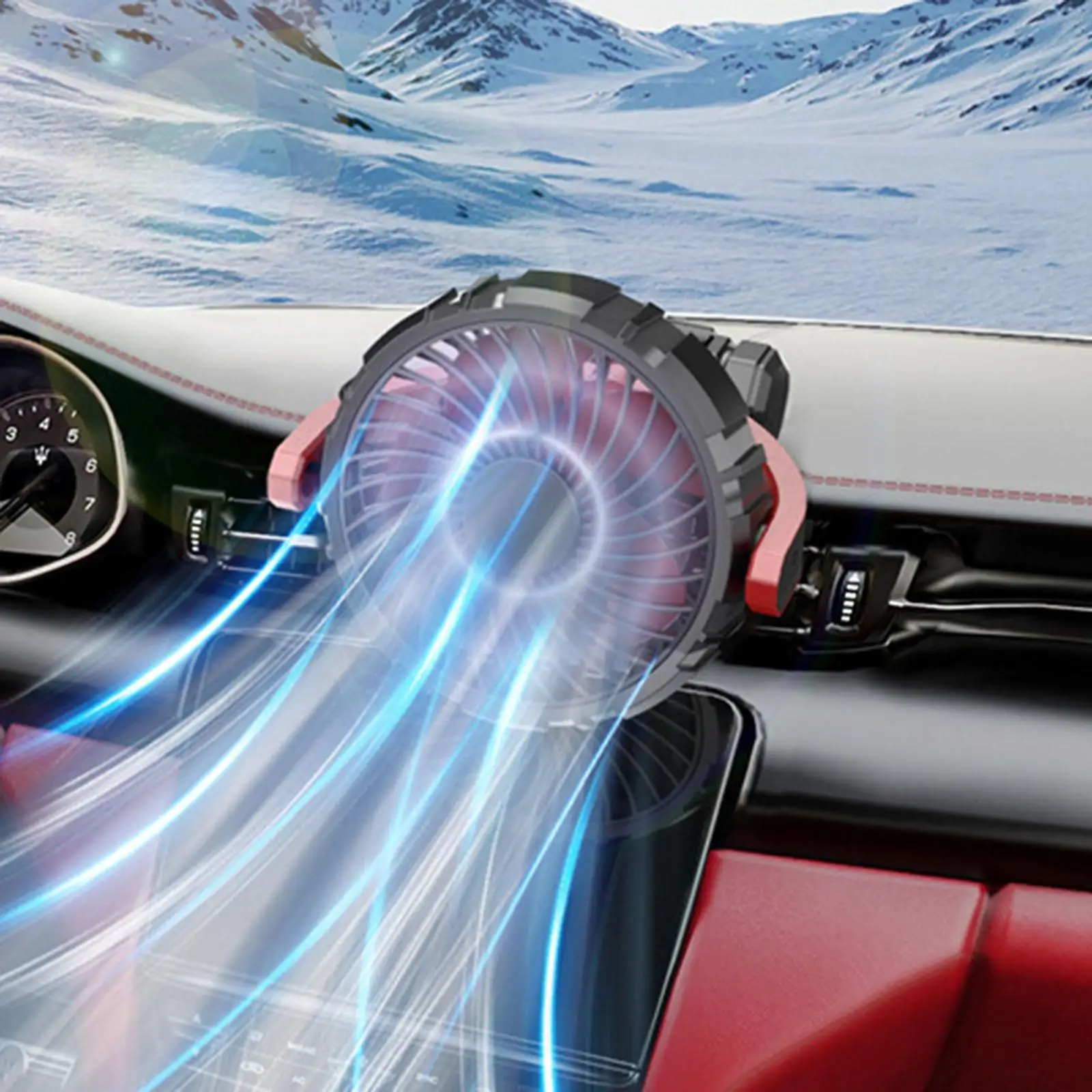 พัดลมทำความเย็นไฟฟ้าในรถยนต์แบบ USB สำหรับรถตู้เรืออุปกรณ์เสริมอเนกประสงค์เครื่องทำความเย็นขนาดเล็ก