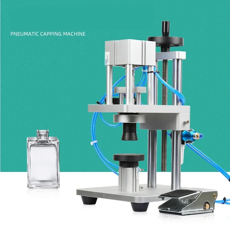 New 220VPneumatic Bottle Taping Machine Capping Mouth Grabbing Machine Nozzle Aluminum Cap Solvent Cap Locking Machine