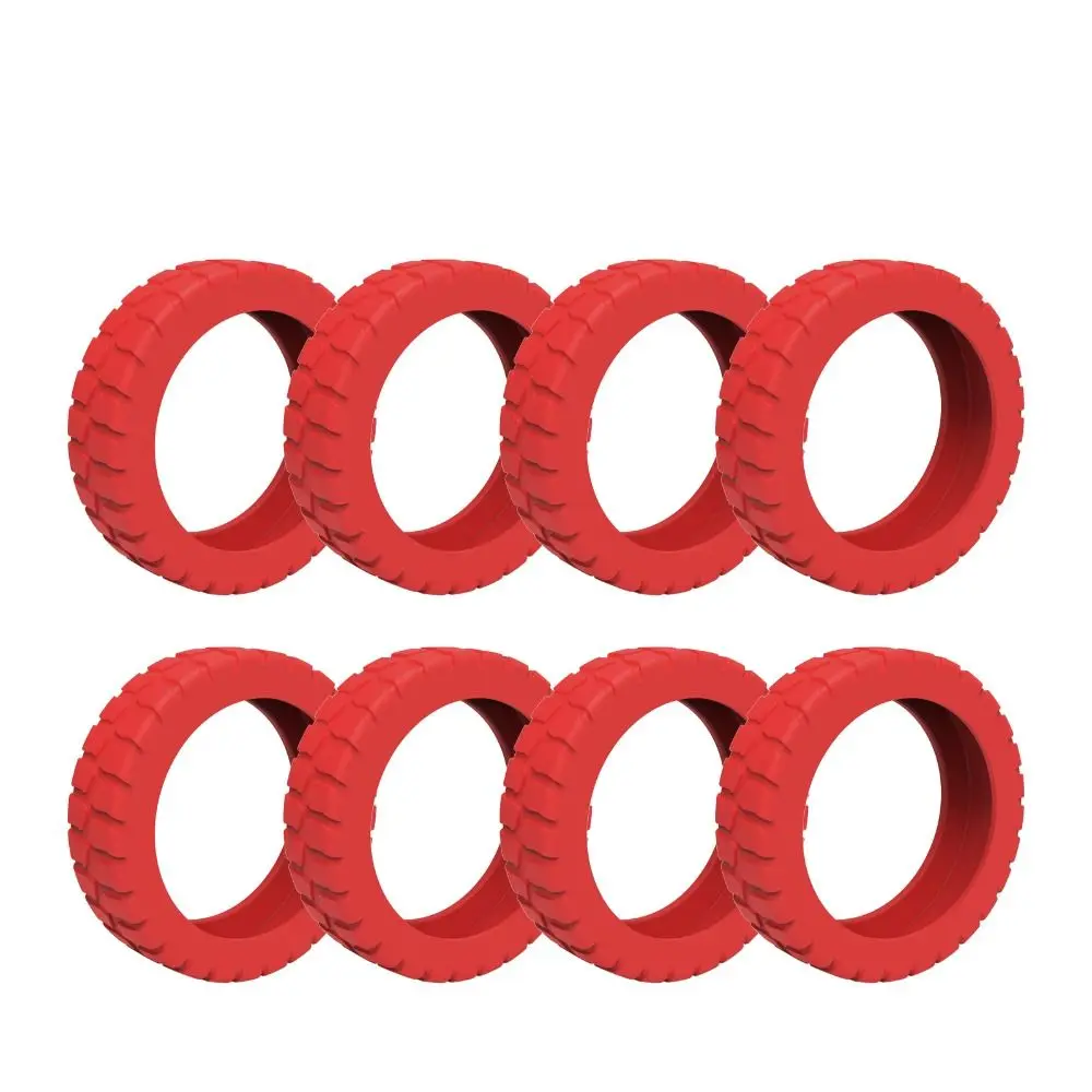 8PCS Silicone Luggage Wheels Protector Reduce Noise with Silent Sound Trolley Box Casters Cover Reduce Wheel Wear