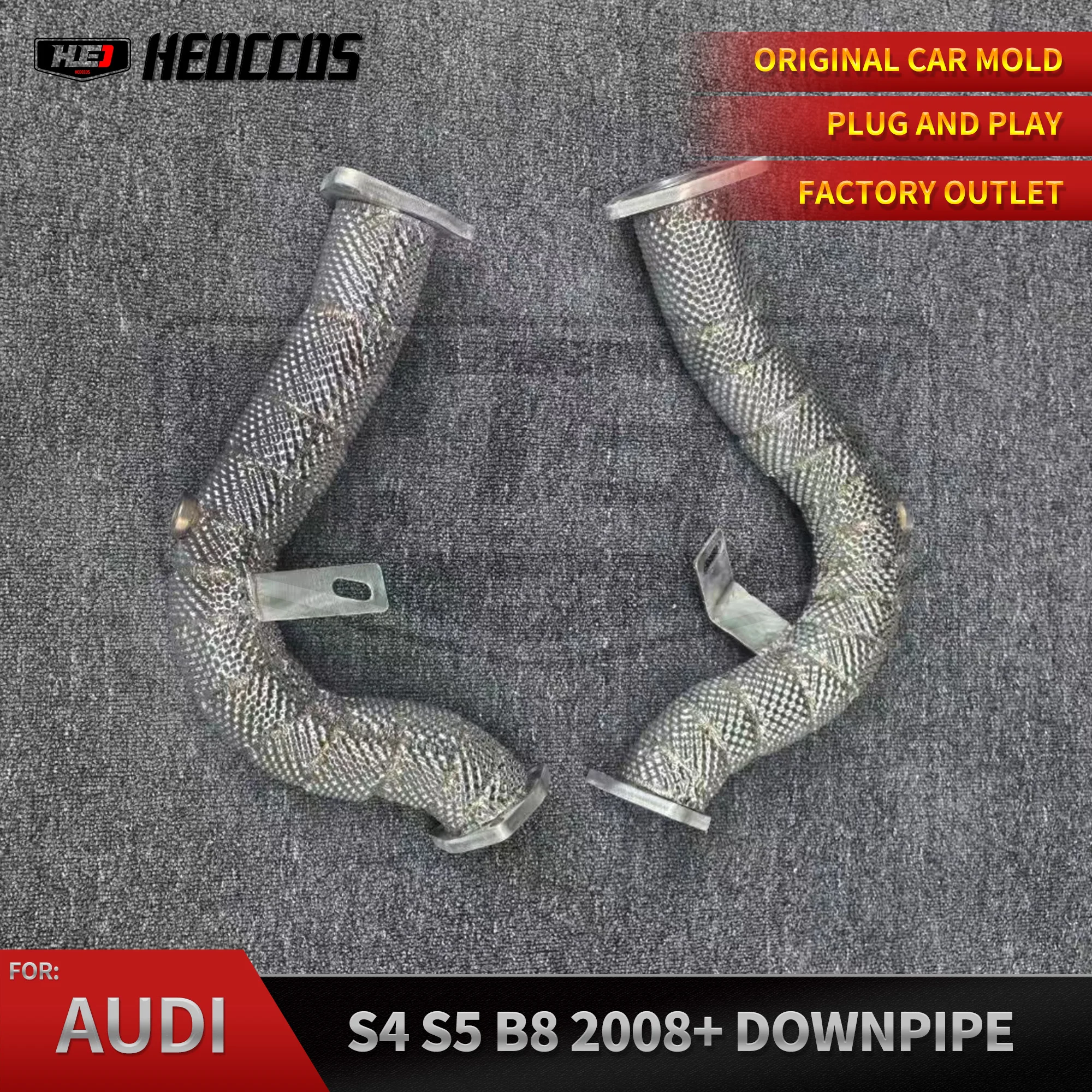 

HEO Heat Insulation Performance Downpipe For AUDI S4 S5 B8 Car Exhaust Pipe