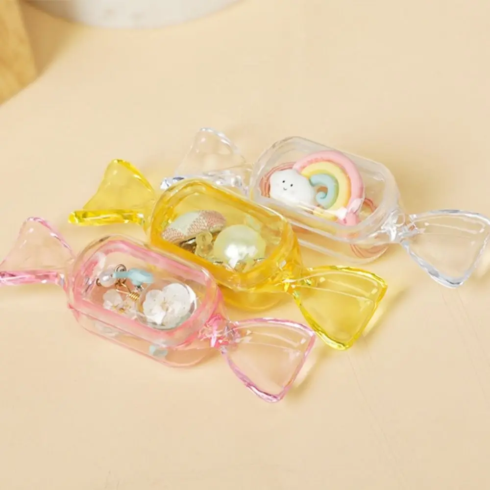 

Creative Sweet Mini Jewelry Box Hair Tie Transparent Earring Ring Box Multiple Use Kid Gift Jewelry Packing Decor