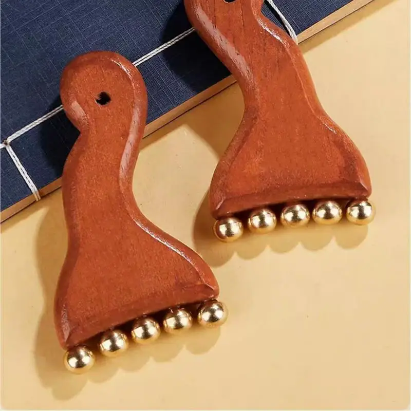 Meridian-Massagekamm aus Kupfer und Sandelholz, Meridian-Kamm, Nadelmassage, Guasha-Kopfmassagebürste, Entspannungs-Körpermassagegerät – Detail 7