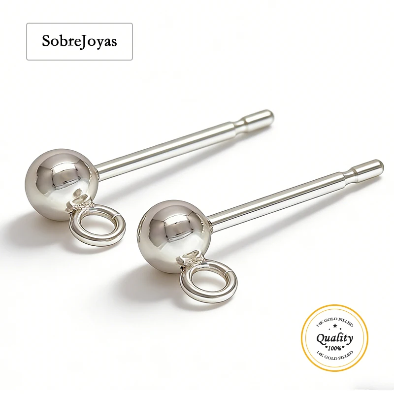

925 Sterling Silver Ball Earrings with Ring 3MM/5MM Stud Fashion Silver Jewelry Accessory