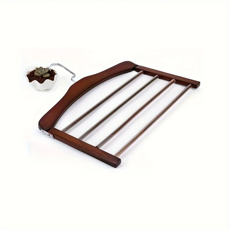 Massivholz Multifunktionale Multi-tier Hosen Rack Haushalt Holz Garderobe Handtuch Schal Krawatte Lagerung Rack Beflockung Nicht-markieren – Detail 6