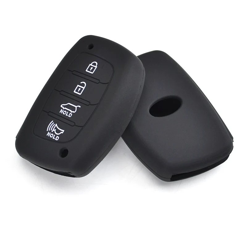 4 Button Silicone Car Remote Key Fob Shell Cover Case For Hyundai Elantra Sonata Tucson i40 2014 2015 2016 2017 2018
