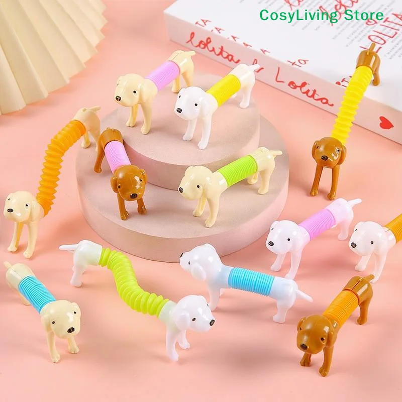 [CL]24-36Pcs Stretchable Dog Toy Pinata Filler Telescoping Animal Sensory Squeeze​ Pet Toy School Rewards Birthday Party Favors