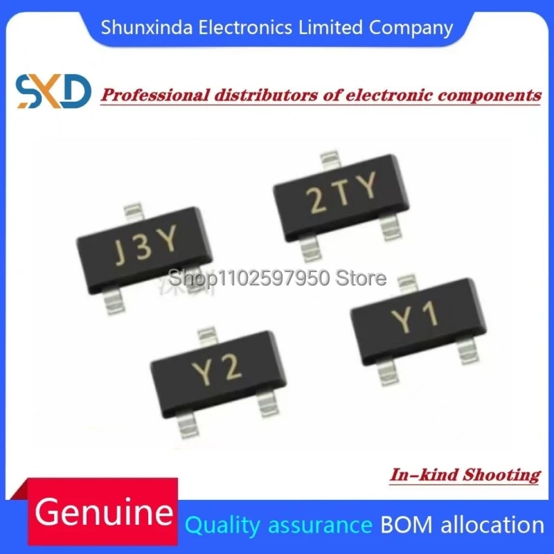 Transistor SMD SOT23, S8050, S8550, SS8550, S9012, S9013, S9014, S9015, S9018, J3Y, STY Y1, Y2, 2T1, 3H, J6, M6, J8, 50 unidades por lote