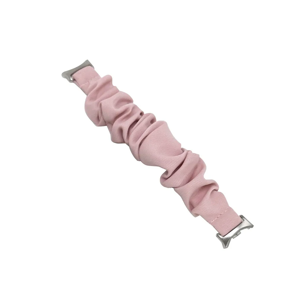 حزام Scrunchie لـ Xiaomi Mi Band 10 8 9 سوار معصم ذكي للنساء سوار ساعة أنيق لـ Xiaomi Smart Band 8/9/10 مرن