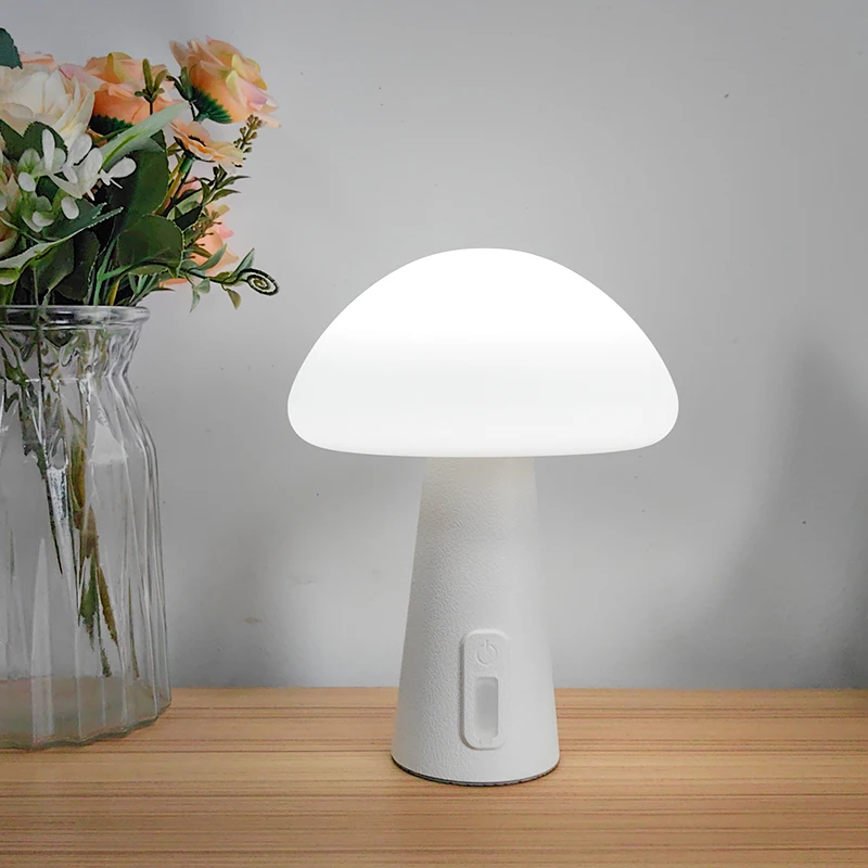 Mushroom Led Table Lamp Charging Touch Desk for Coffee Bar  Hotel Bedroom Decoration Nordic Creative Atmosphere Small Night Ligh