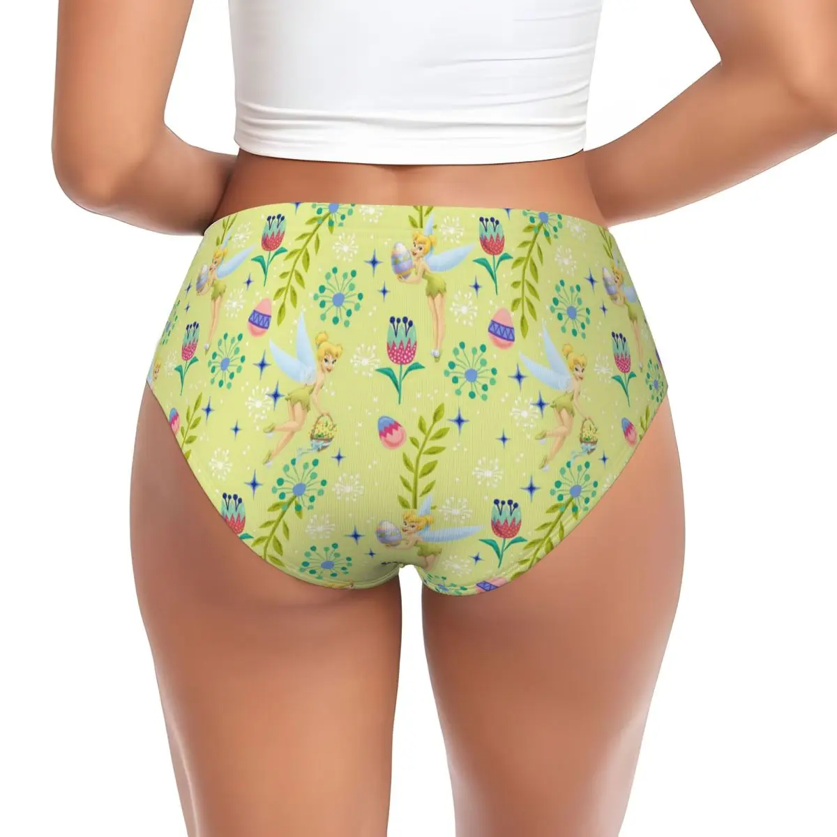 Custom Tinkerbell Anime Fairy Brief Panties Women Comfort Stretch Underwear