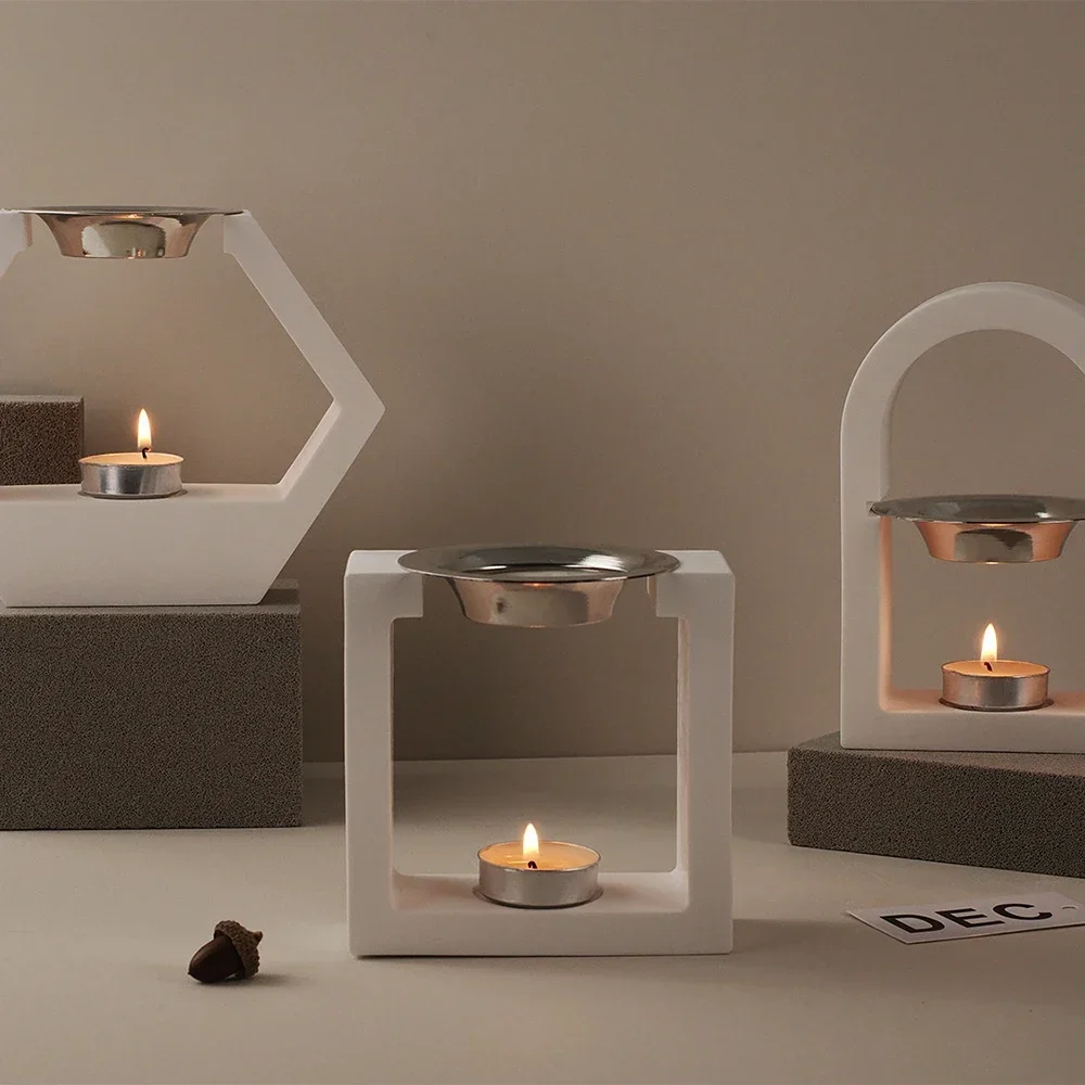 Essential Oil Candle Holder Silicone Resin Mold,DIY Aroma Diffuser Burner Molds,Multi-Purpose Reusable Art Mould for Home Decor