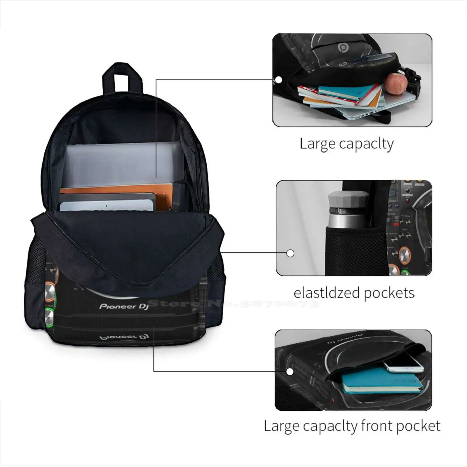 Mochila cdj-2000 para homens e mulheres, mochila para meninas adolescentes